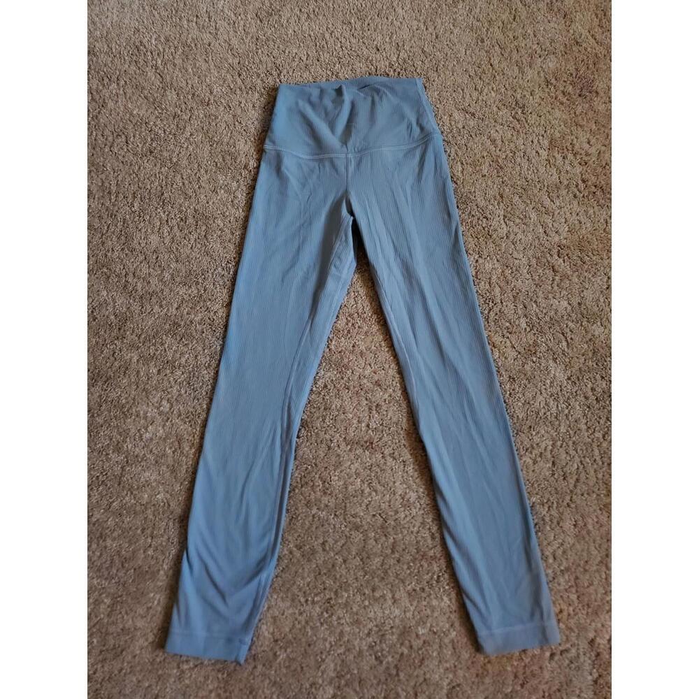 Lululemon Align Ribbed High-Rise Pant Legging 24” Blue Size 2 Activewear